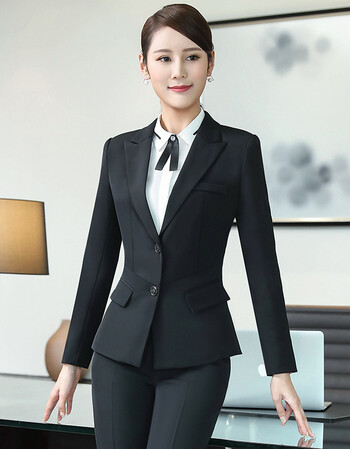 正装女套装西装2018新款时尚秋冬职业装大学生面试工作服女士西服