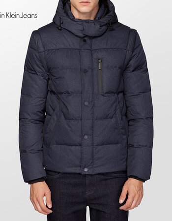 calvin klein jeans/ck 男士保暖休闲羽绒服j303114 402-蓝色 s