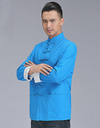 李小衣服唐装男青年咏春拳马褂功夫衫盘扣打底衬衫中国