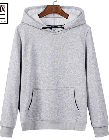 款韩版潮流宽松衣服学生运动帽衫加绒外套抖音同款热款网红ins 灰色