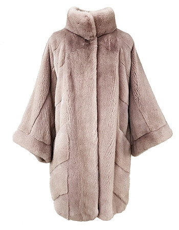 貂皮大衣女款整貂进口水貂毛皮草中长款紫标天鹅绒裘皮外套 红粉佳人