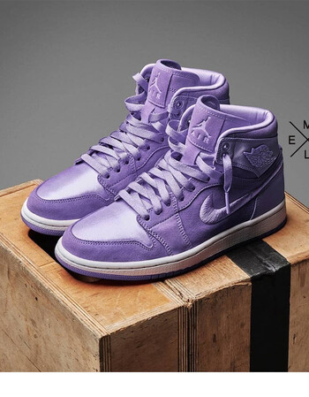 nike air jordan 1 soh aj1淡雅粉 刺绣 丝绸 ao1847-545-645- 紫罗兰