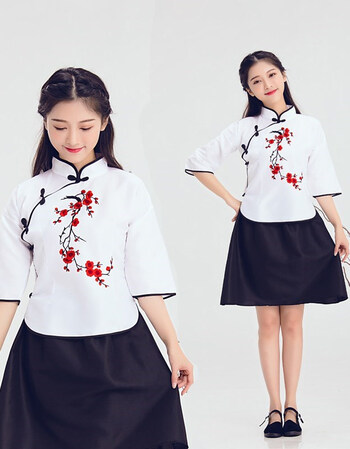 民国服装女学生装国民时期毕业照女装复古风古装演出服五四青年装