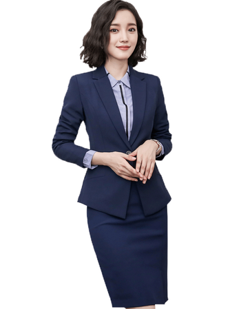艾尚臣职业装女装套装新款小西装女时尚ol 正装衬衫套裙教师前台面试事业单位工作服藏青色西装 灰色衬衫 西裤m 建议100斤左右 图片价格品牌报价 京东