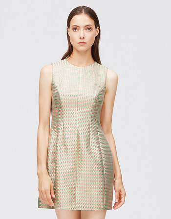 ports宝姿秋冬女装a字廓形甜美提花连衣裙ylv9d002bfq047greenmix2