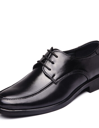 2016新款单鞋男士商务正装皮鞋系带休闲男鞋 黑色 42
