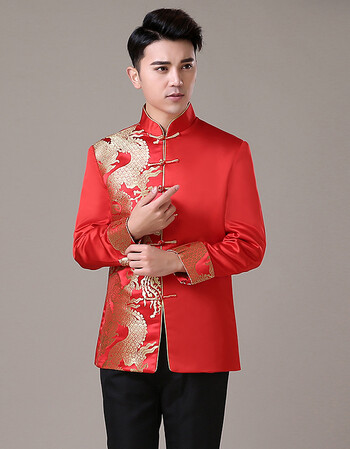 秀禾服男装新郎礼服2018新款敬酒服男士迎亲服唐装大码中式演出服