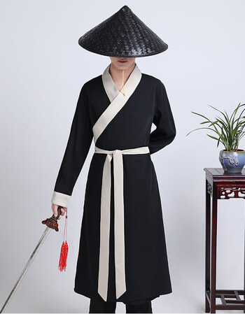 古装男侠客帅气剑客侠士服古风中国风武侠剧服装古cos大侠刺客 黑色