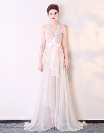 珂梵图性感装网纱雪纺深v领露背工装演出服夜店女装吊带长款晚礼服 g