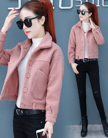 短外套宽松外套加棉加厚短外套女秋装女2019秋冬季新款学生韩版宽松