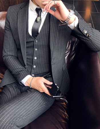 黑色西装 马甲 西裤衬衫领带领结 3xl