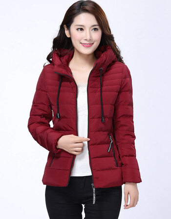 【京东好货】羽绒服女中年加厚短款岁秋冬新款修身白鸭绒保暖妈妈装