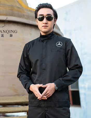 菡卿(hanqing)奔驰工作服4s店工装夹克套装男春秋车间汽修服长袖售后