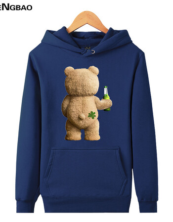 潮流秋季简约恶搞ted泰迪熊小贱熊时尚连帽套头卫衣 13 l