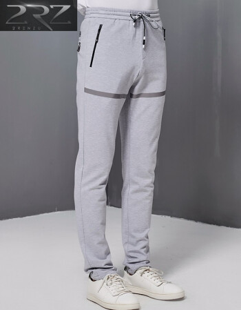 2017潮人卫裤运动裤男潮牌秋季新款 弹力针织大码休闲长裤男韩版 灰色