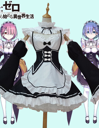 新番从零开始的异世界生活cos服动漫服装拉姆雷姆蕾姆cosplay女装女仆装双胞胎衣服女仆套装 服装 粉蓝发饰各一个 S 图片价格品牌报价 京东