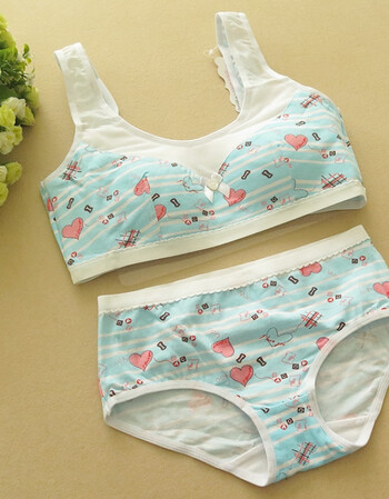 女童文胸纯棉胸罩女大童抹胸少女内衣发育期学生胸衣儿童装小背心