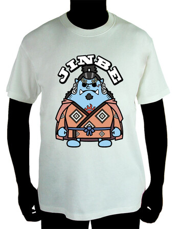 fflong/动漫海贼王onepice/q版人物/原创t恤/鱼人甚平/圆领衣服/欧版