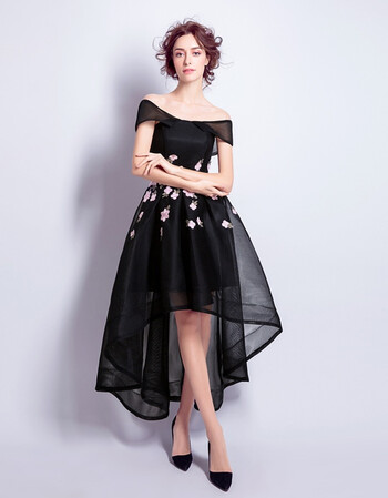 黑色前短后长款晚宴年会演出婚纱小礼服伴娘服 黑色 xs