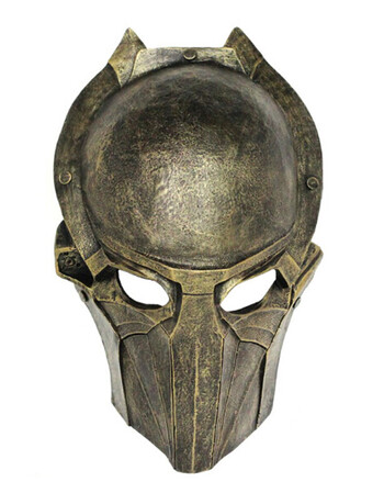 新异形大战铁血战士电影主题面具avpr独狼树脂面具 铜色