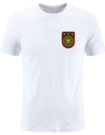 德国队球衣三星四星训练服纪念衫纯棉短袖t恤男胸标 白色 s/165