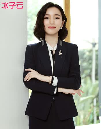 冰子云小西装女长袖外套衬衫职业装女装套装ol气质时尚酒店商务正装