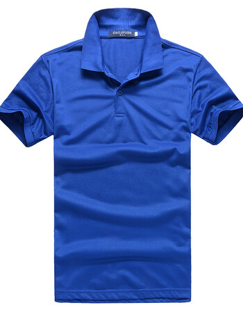 短袖t恤diy衣服订制工作服来图定做logo广告衫polo衫定制印字 深蓝色