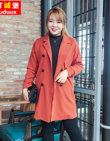 魔灯诚堡2017秋季韩版新款胖人服饰大码女装13 卡其色 xl