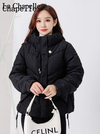 拉夏贝尔lachapelle短款棉服女冬季2023年新款韩版宽松棉袄面包服宽松