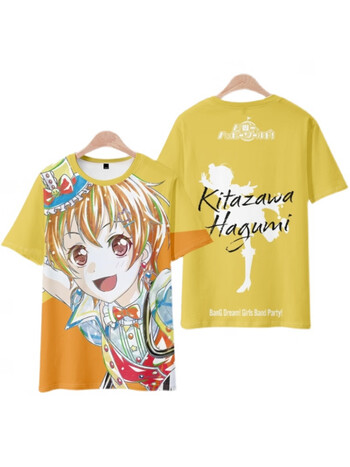 bangdream北泽育美hellohappyworld短袖t恤痛衣定制动漫衣服北泽育美