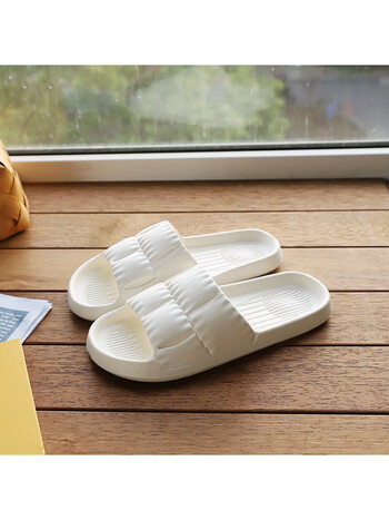 日用室内浴室洗澡防滑轻便一字型拖鞋情侣夏天白色3637建议3536的脚