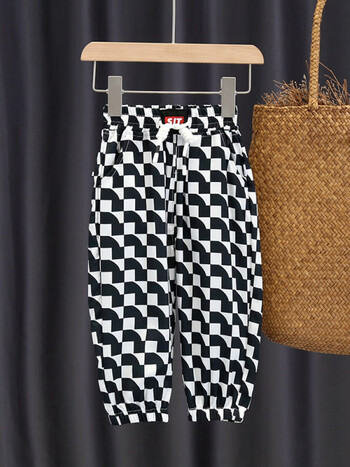 史努比宝宝裤子22新款儿童网格昉蚊裤洋气炸街夏季男童薄款长裤官方