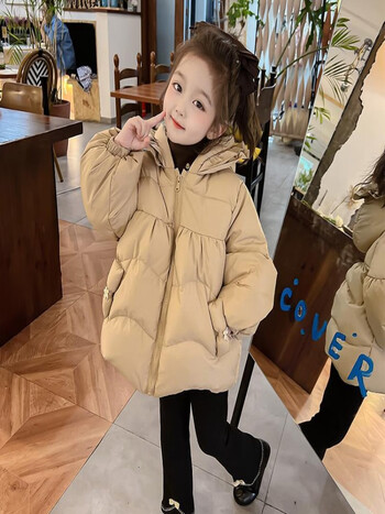 迪士尼女童冬装棉服2023新款小女孩洋气冬季棉袄女宝宝夹棉外套儿童