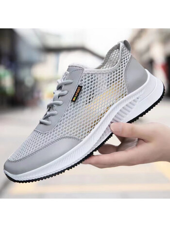 围画男鞋大网眼男士运动鞋季鞋子男网面透气薄款网鞋学生单网休闲鞋d