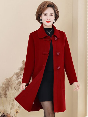 京霆赛兔双面呢羊绒大衣女中长款年冬季小个子羊毛呢外套内搭洋气紧身