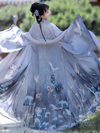 汉服女成人仙气出社原创汉服女【念安】齐胸襦裙春夏秋中国风白菜大袖