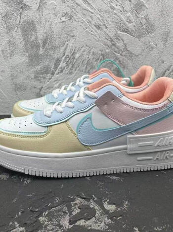 耐克新款aj2022秋季空军一号彩色拼接马卡龙女款潮鞋时尚百搭休闲鞋