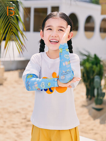 baba&kids儿童袖套女孩防晒冰袖透气男孩户外护臂冰丝凉感男女童