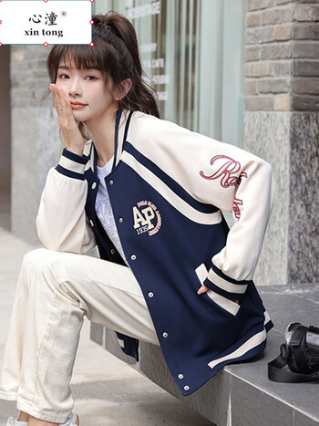心潼初中学生女生高中生大学生装学院风秋装棒球服外套少女初高中学生