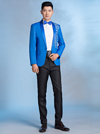 男歌手演出服装西服套装男士新郎结婚礼服舞台司仪主持人影楼拍照西装