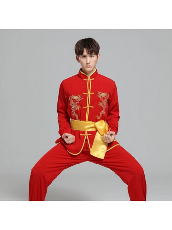 gmlc劲马龙新款舞龙舞狮表演服打鼓服男女生秧歌服装腰鼓服武术练功服