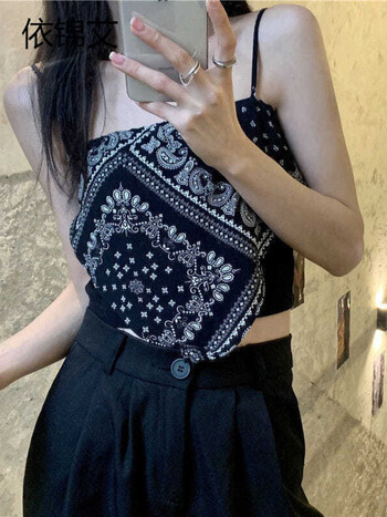 依锦艾@辣妹腰果花背心吊带女夏内搭美背设计感网红爆打底短款上衣外