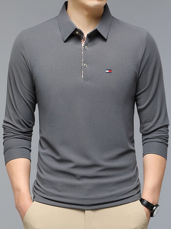 tommyjeans美国高端tommy汤米polo衫男装春秋新款长袖体恤宽松大码