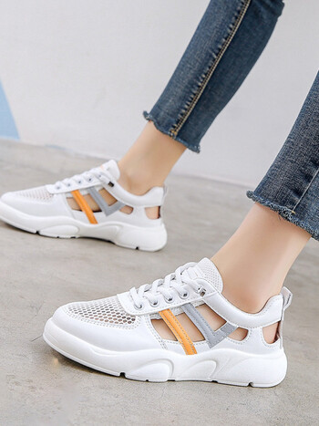 孕妇鞋一脚蹬网鞋女透气网面小白鞋夏季薄款镂空运动休闲鞋一脚蹬孕妇