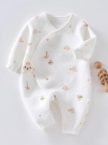 zoco品牌新生婴儿衣服秋冬季连体衣初生宝宝薄棉无骨保暖衣哈衣空气棉
