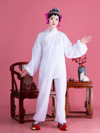 越剧里衣戏服内衬护领白色水衣小衣裤小彩衣打底2022裤子戏曲专用宝