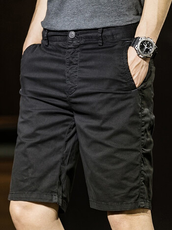 男士夏季薄款直筒中裤男生潮牌百搭半截裤潮流弹力运动胖子大码沙滩裤