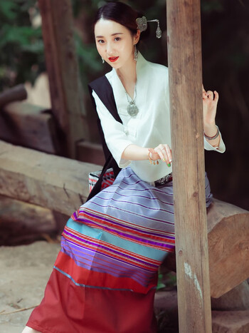 沙芭利傣泐茶服春夏新品民族风禅意茶服老挝泰国隆基筒裙傣族服装