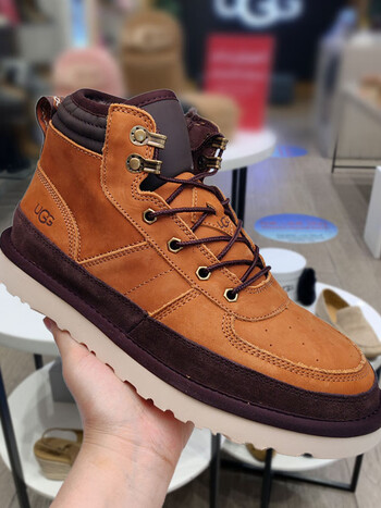 ugg官方店雪地靴男鞋2022新款冬季皮毛一体海兰德高帮保暖短靴 加v