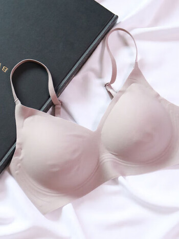 洛桐羽聚拢文胸2022新款桑蚕丝无钢圈胸罩真丝面料舒适舒爽内衣性感